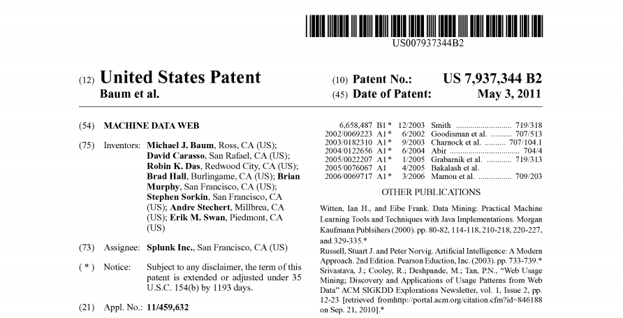patent number